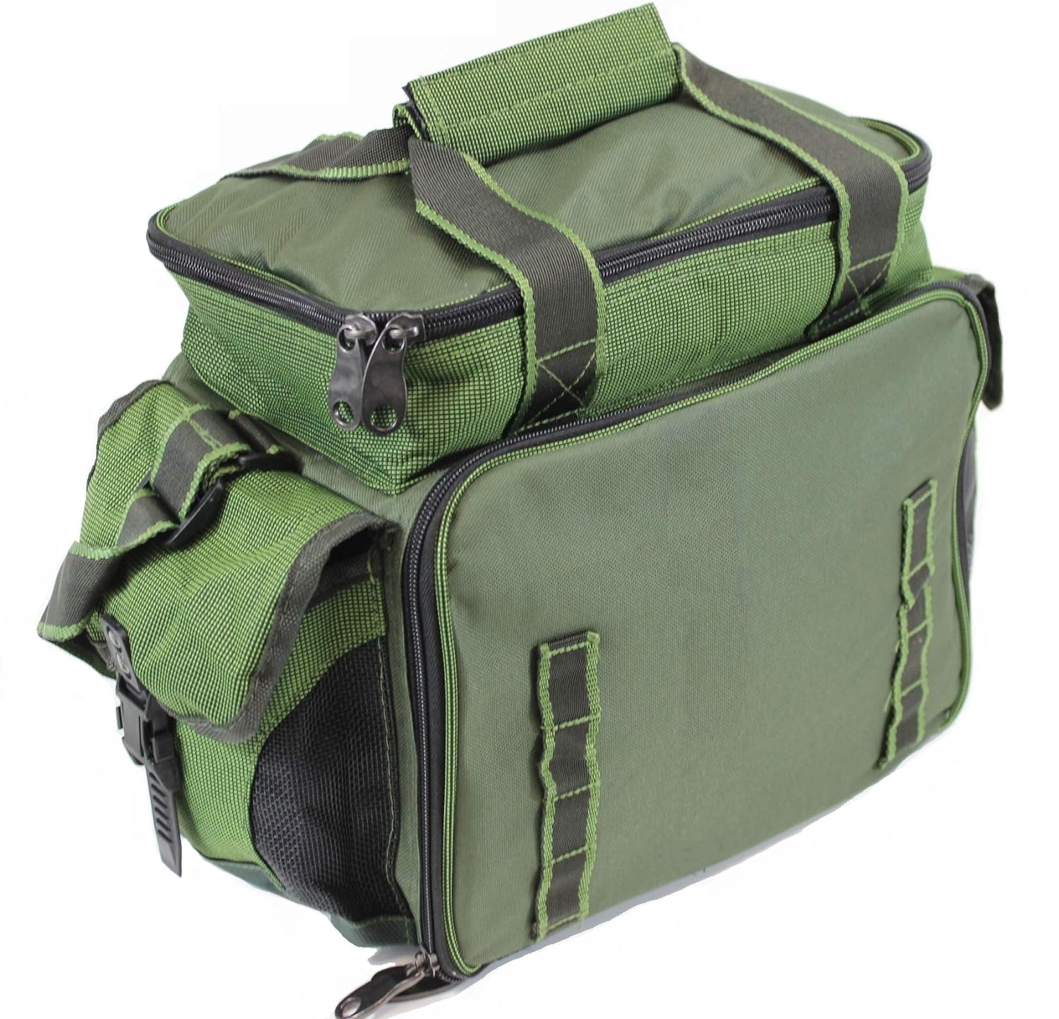 Angelboxentasche inkl. 4 Tackle-Boxen | Angelkoffer für Zubehör Wasser-Abweisend gepolsterte Schultergurte Angeltasche