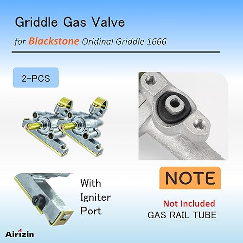 Miniatura 2 de Válvula de control de quemador de plancha para Blackstone de 22 pulgadas, plancha de mesa 1666, para parrilla Blackstone Gas Valve con puerto de