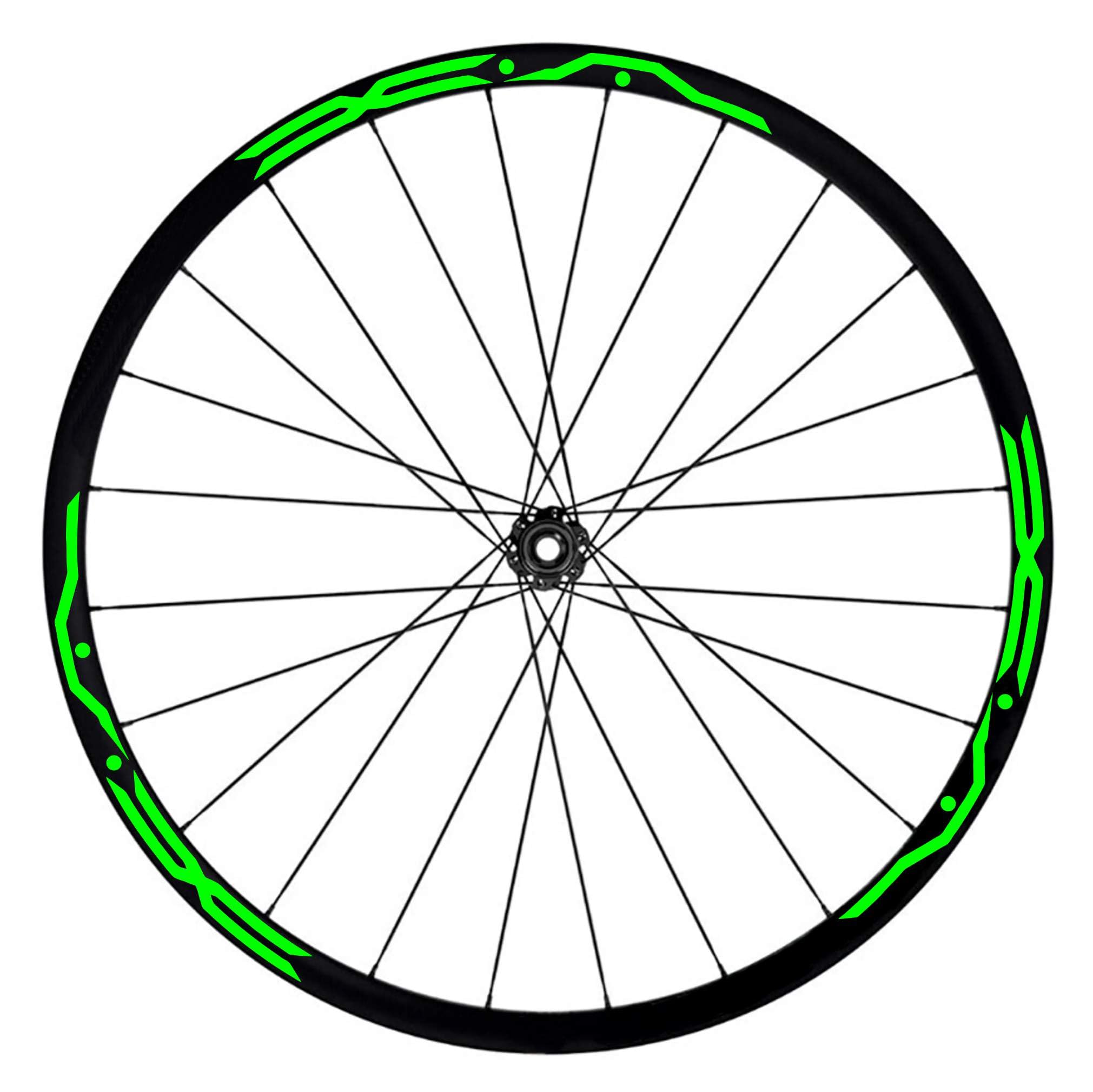 Adesivi Per Cerchi Bici MTB 28-29'' - Decalcolorati Opachi, Facili Da Applicare, Verde Fluo - Foto 8