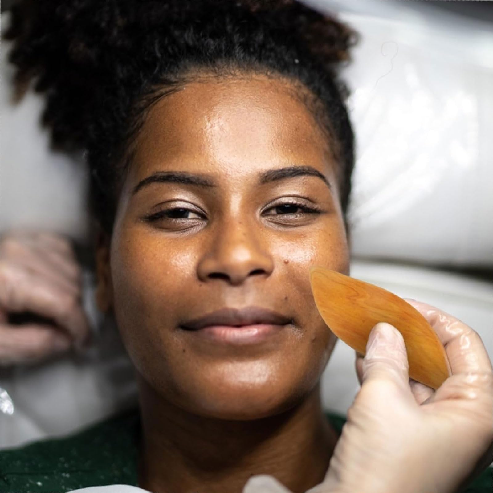 esmen Piedras de Masaje 4 Piezas de Madera Maciza Gua Sha Tablero de raspado Facial raspador de Cuidado de la Piel para Cara, Ojos, Cuello guasha Facia