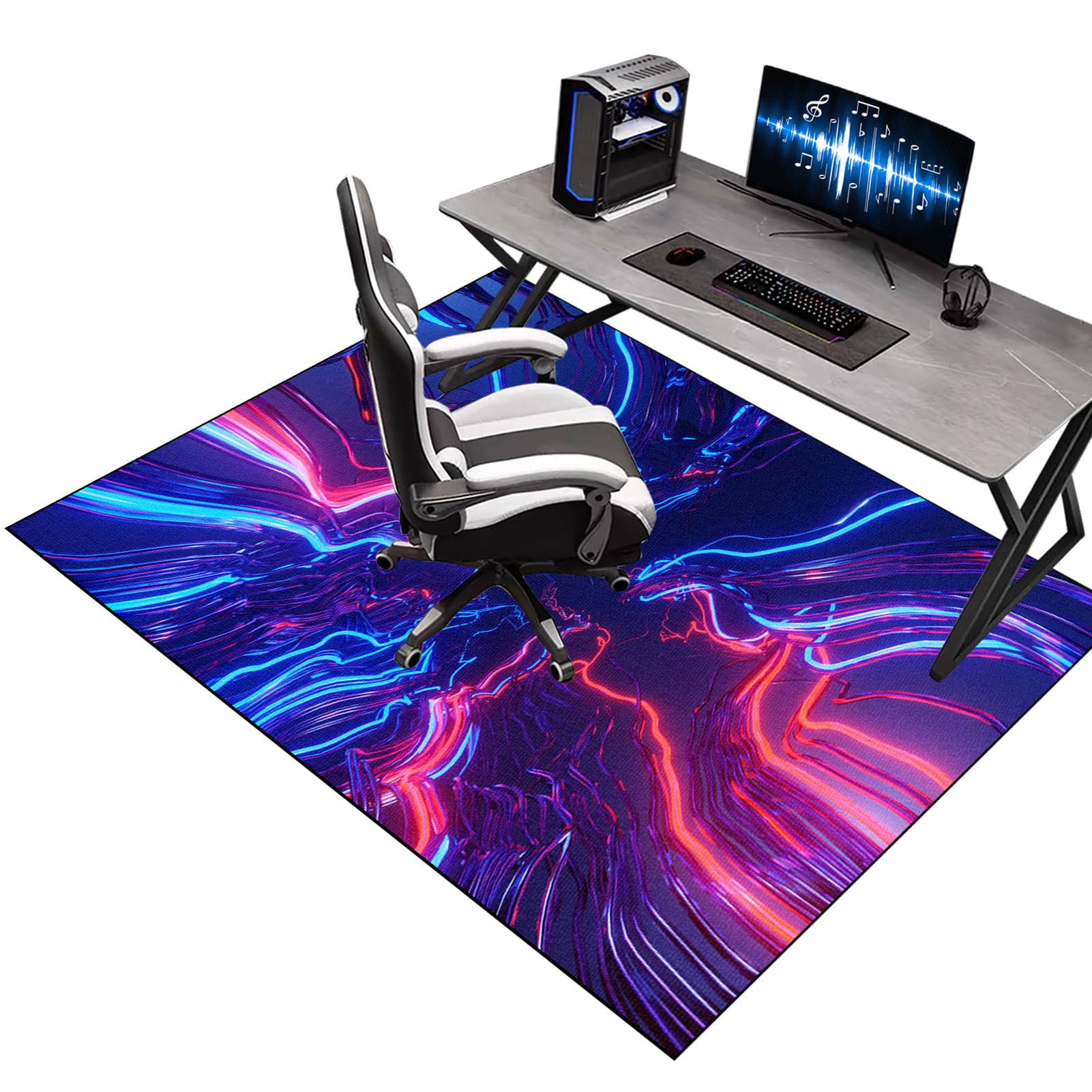 Kqiejuy Colorb687 Office Gaming Chair Mat For Carpet, Office Chair Mats For Carpeted And Hardwood Floor, Heavy Duty Floor Protectors For Rolling Chairs, Desk Chair Mat For Carpeted Floors, Protector Rug 70 X 130 Cm