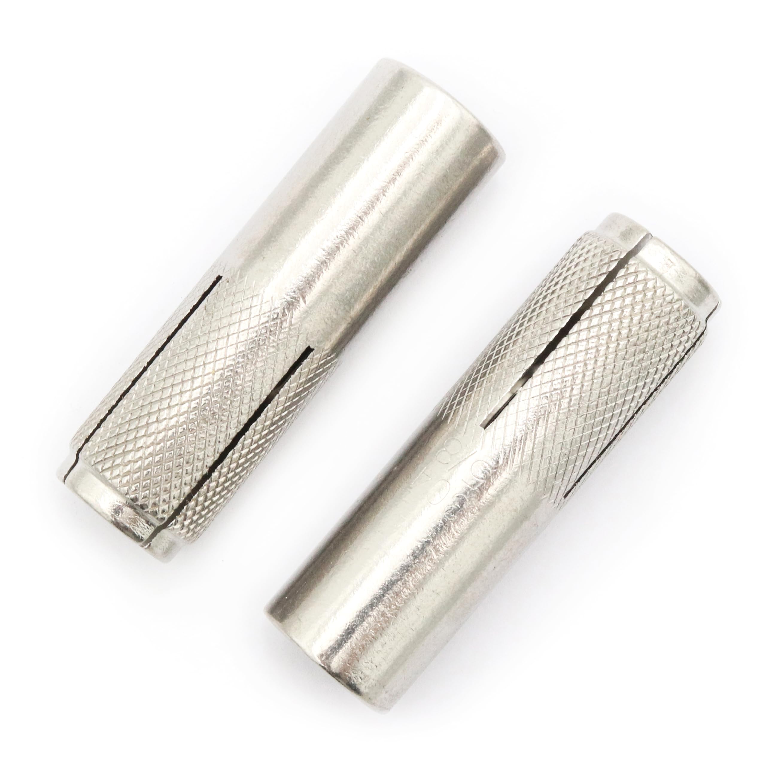 SCXCLY 5pcs Drop in Anchors, (5/8''-11) Knurled Drop-in-Anchor for Solid Concrete, Internal Forced Expansion Screw Bolts, 304 Stainless Steel(Silver)