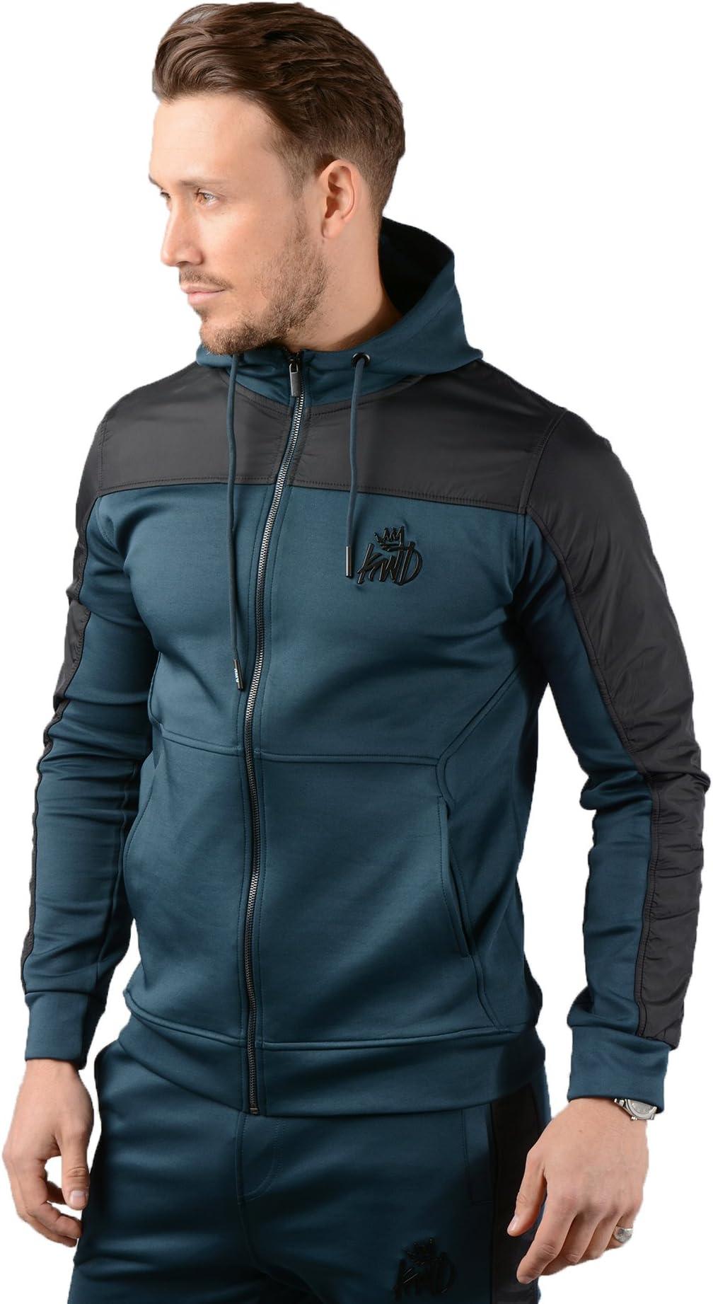 Kings Will Dream- Mens 607 Searlo ZT Nylon Poly Hoodie in Blue