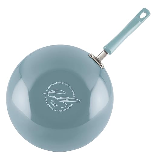Sartén Wok Rachael Ray Classic Antiadherente 27.94 cm Azul Cielo miniatura 3