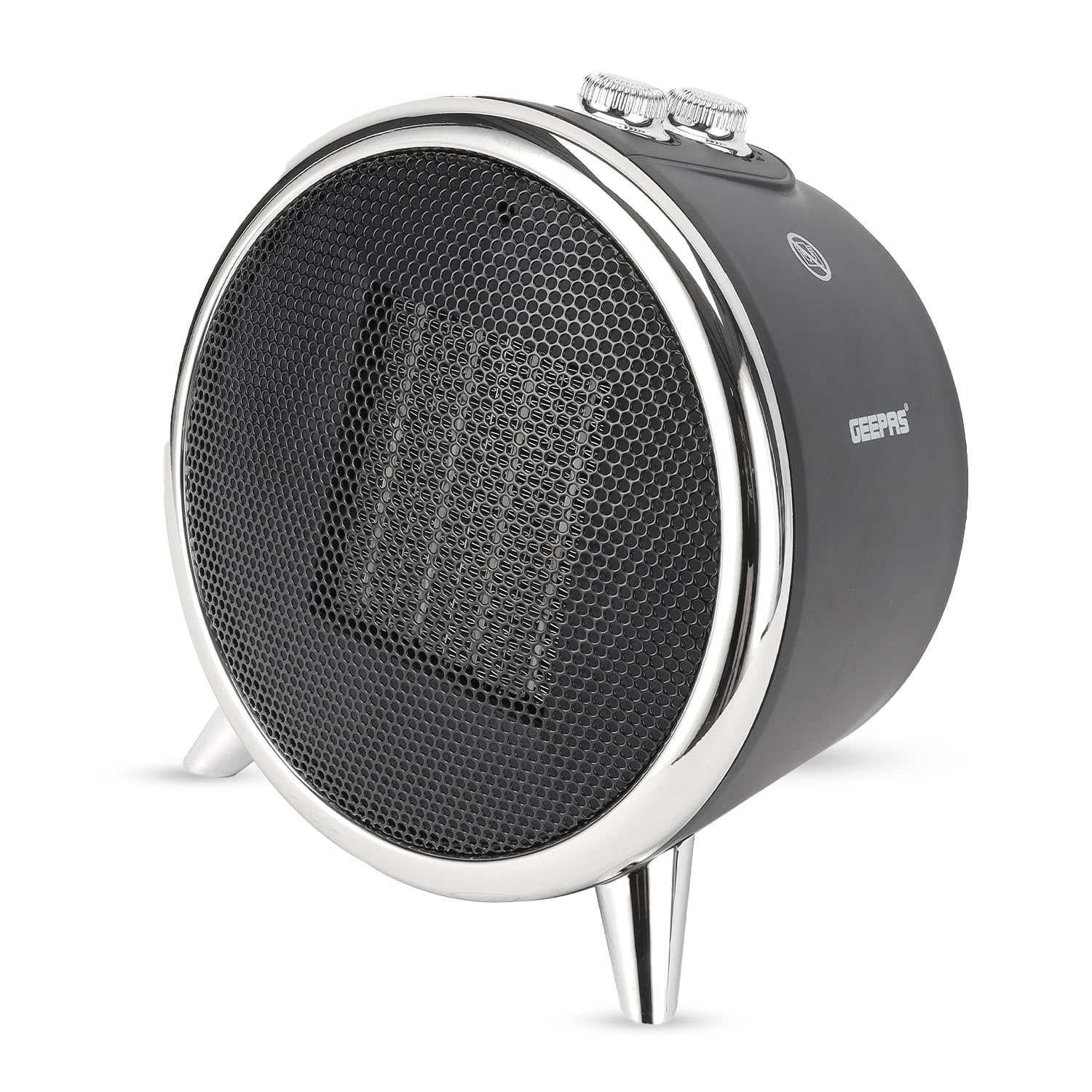 Geepas Ptc Ceramic Heater | Electric Space Heater With 3 Heat Settings Fan/750/1500W | Electric Heater With Adjustable Thermostat & Tip-Over Switch