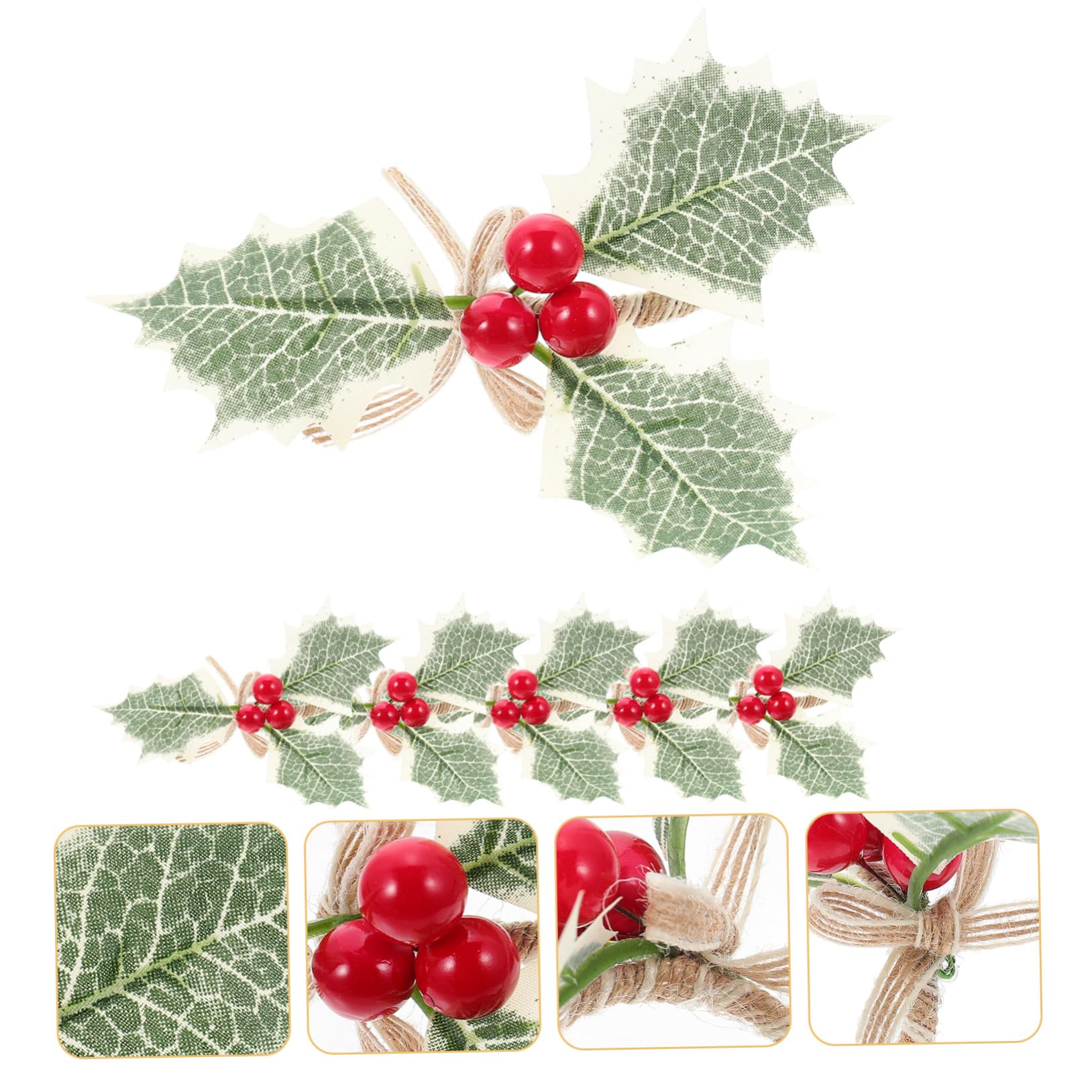 30 Pièces Ronds de Serviette de Noël Rond de Serviette de noël Boucles de Serviette de Repas de Noel Goodies Noel décor Porte-Serviettes de fête Anneau à Serviette Alipis