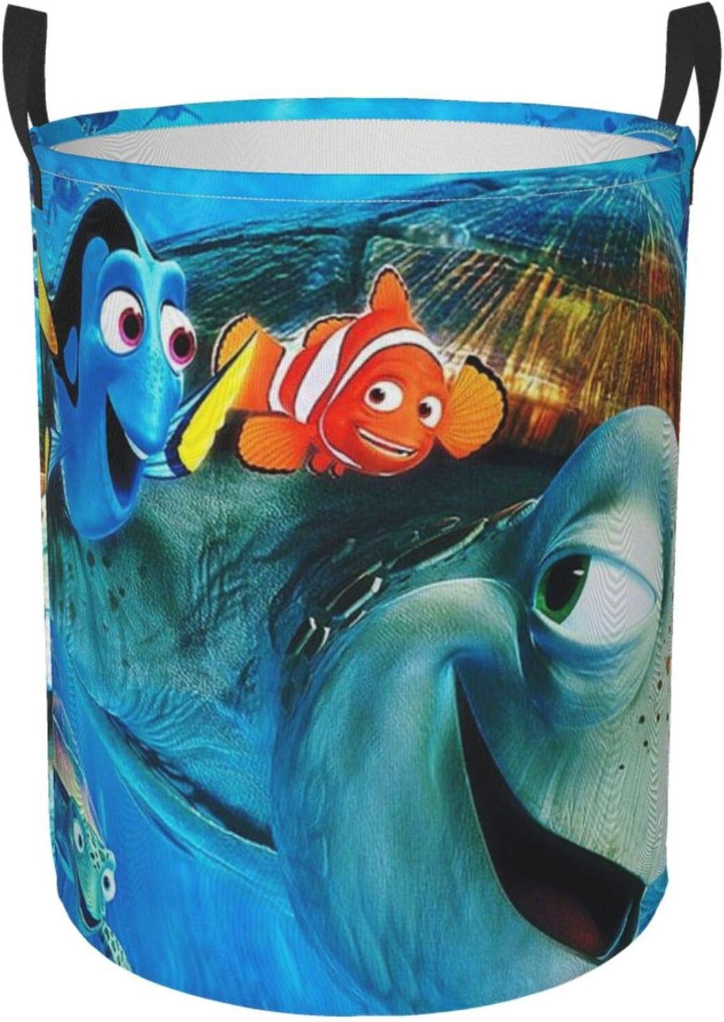 Finding Nemo Laundry Hamper Circular Tunic Dirty Pocket Waterproof Large Oxford Fabric Foldable Round Laundry Storage Basket Dirty Clothes Bag Medium