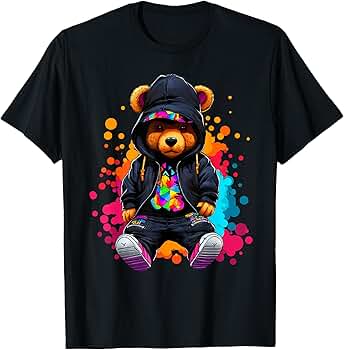 アイドル Bear Tee Amazon.com: Smiling Bear with Stitches – Street Vibes for