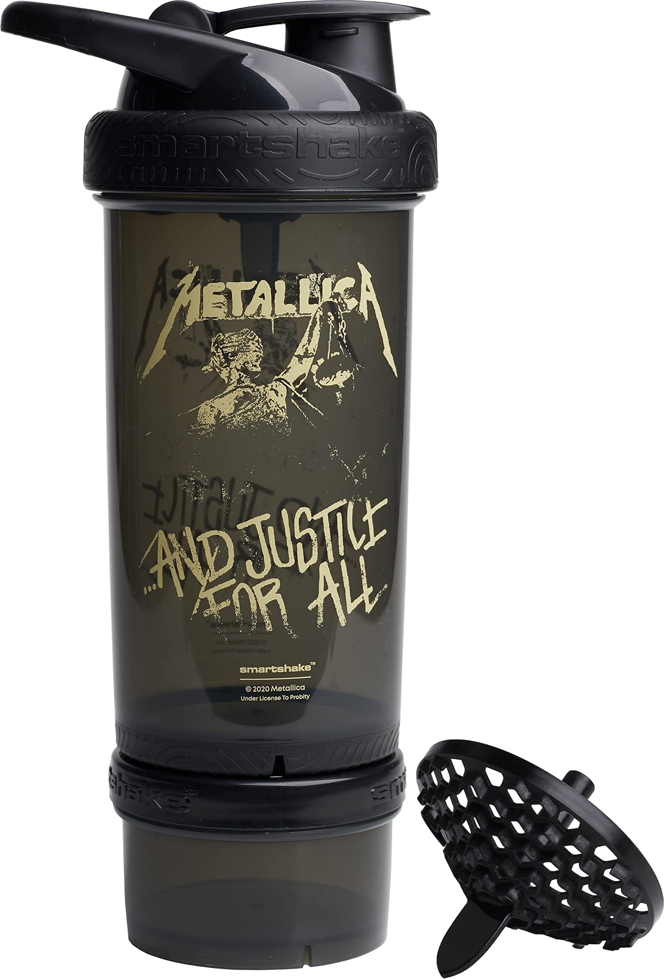SmartshakeSmartshake Revive Metallica Protein Shaker Bottle with Storage – 750ml Protein Shake Bottles Metallica Merchandise Gift Shaker Cup, Guitar Gifts for Men, Rock Band Collection