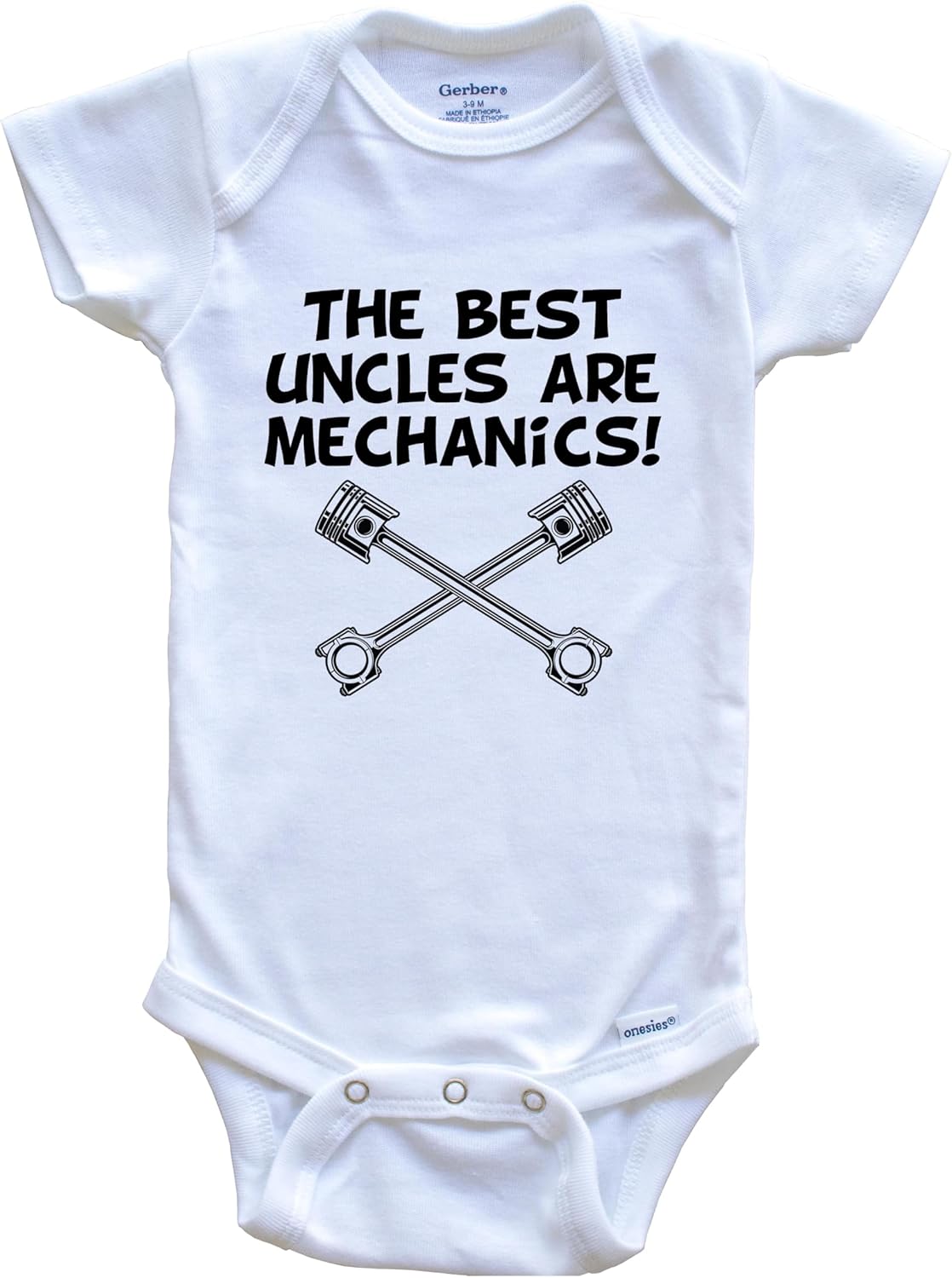 The Best Uncles are Mechanics Funny Niece Nephew One Piece Baby Bodysuit