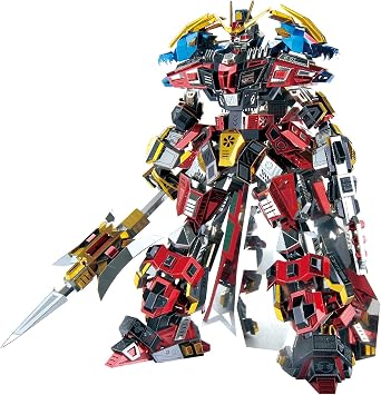 Microworld 3D Metal Model Kits, Lyu Bu 3D Metal Puzzle Mechanical Soldier Figure Warrior, Challenge Metal Earth Model Kits Jigsaw Brain Teaser DIY Art Craft Puzzles for Adults Men Boys