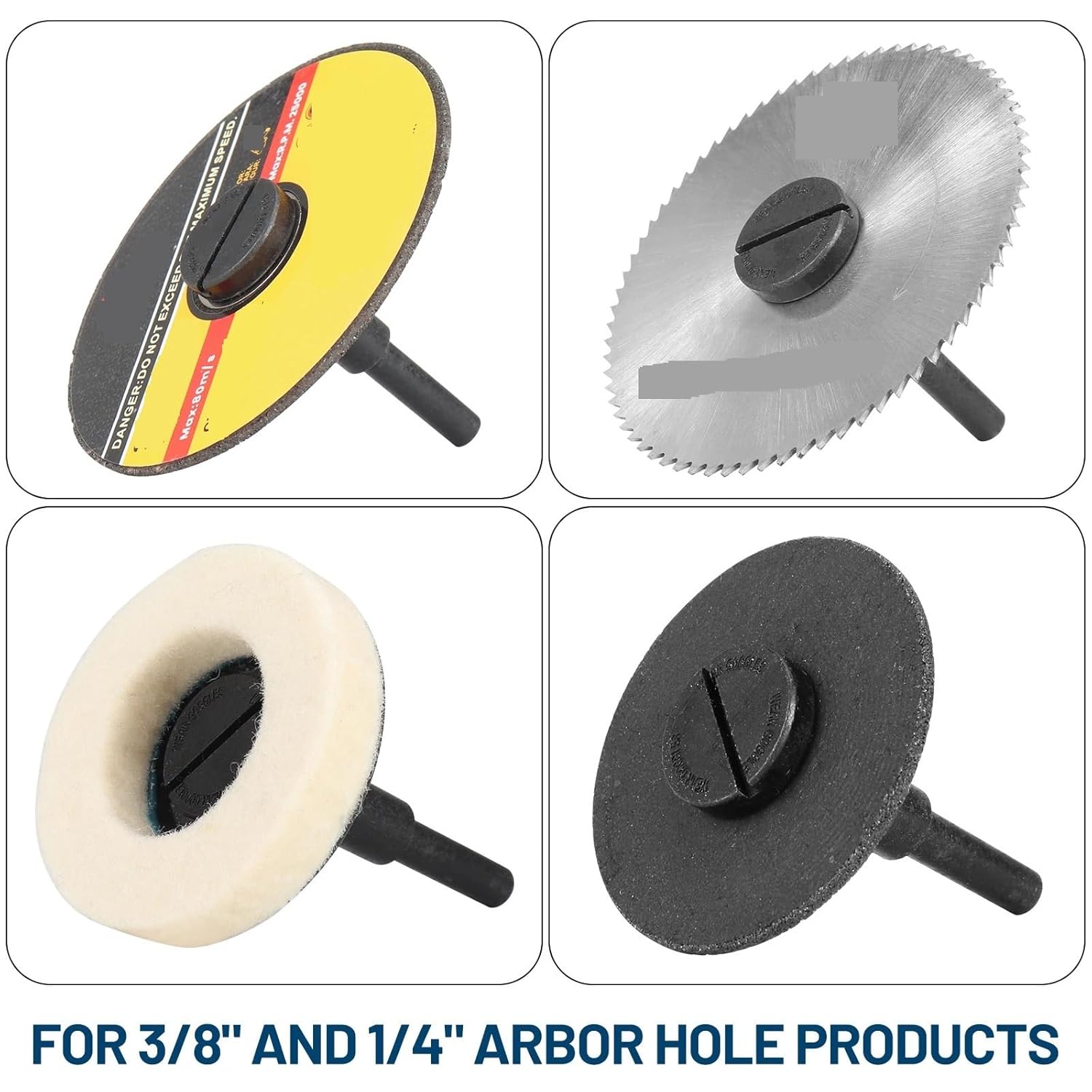 10pcs Mounting Mandrel Fit Circular Saw Blade Die Grinder Connecting Rod Adapter with Screw Nut for Drill Rotary Tools