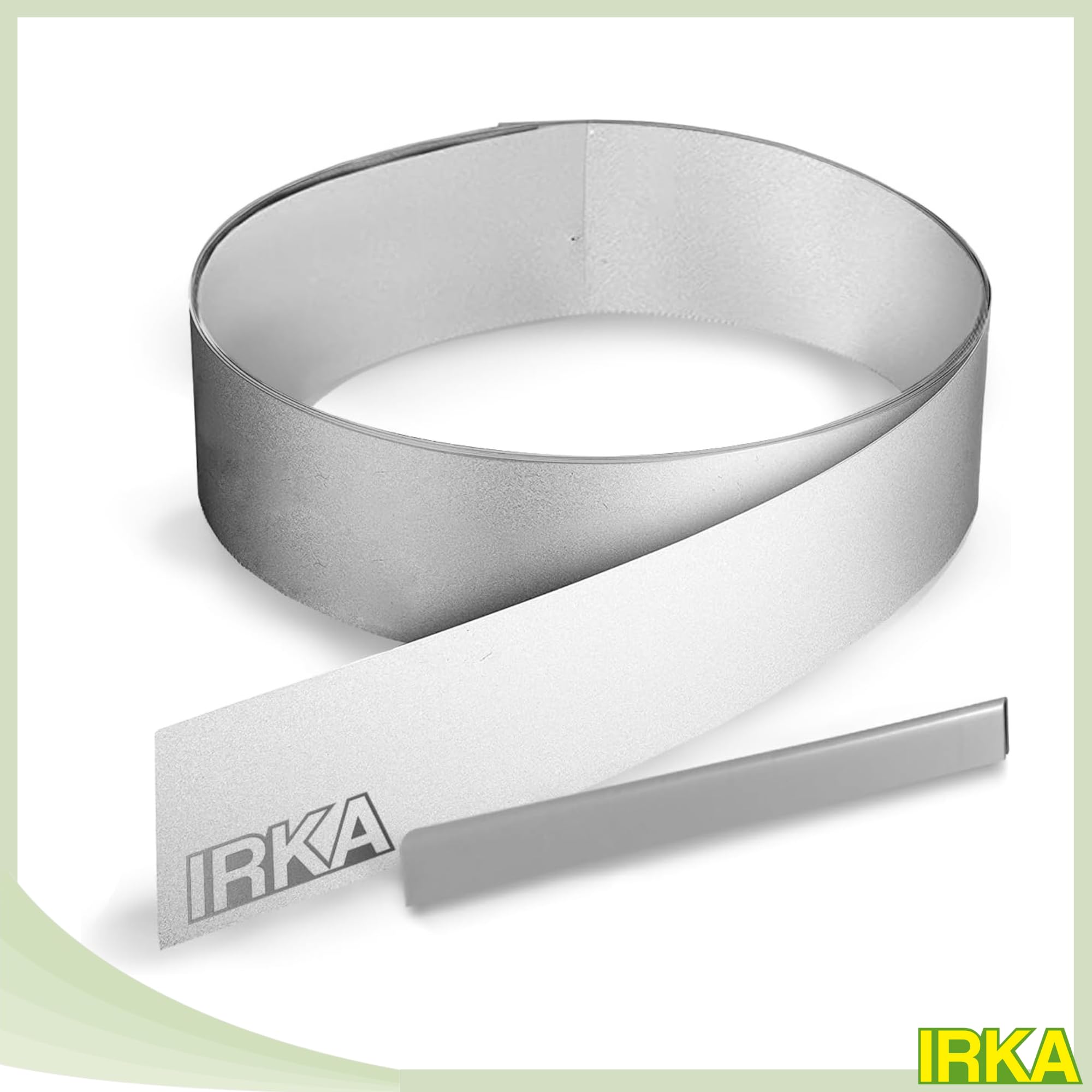 IRKA Rasenkante Metall verzinkt L15m H20cm – Flexible Beeteinfassung 1 mm stark Rasenkantenband für Garten Beetbegrenzung Beetumrandung