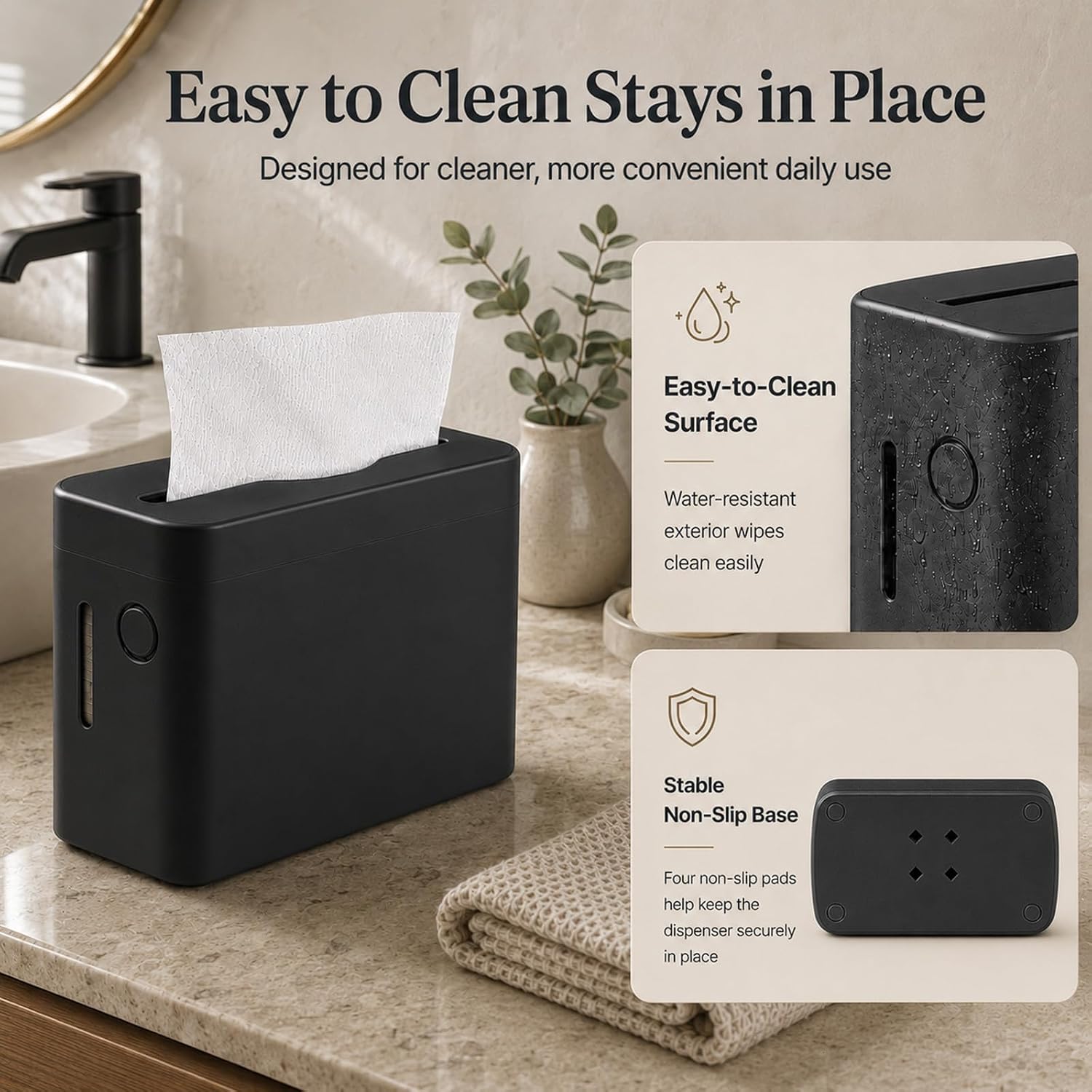 Multifold Paper Towel Dispenser Countertop, Commercial Hand Towel Holder image 5