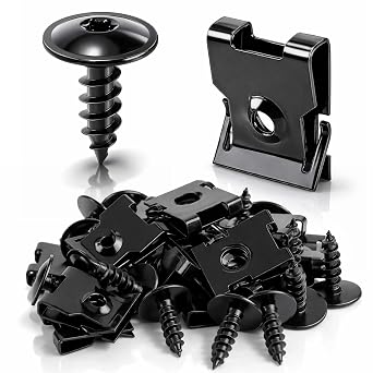 GoaMotors 30pcs N90974701 برغي الحاجز برغي U Nut Kit- غطاء مصد درع شبك المفسد مناسب لـ Volkgswagon لأودي A3 A4 A5 A7 Q3 Q5 Q7 S4 TT للجولف GTI Jetta باسات تيغوان طوارق