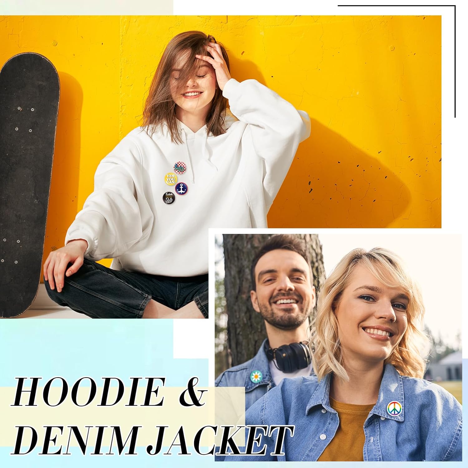 Kigeli 80's Buttons Pins 1 Inch/ 25 mm Retro Punk Button Pin Slogans Sayings Pinback for Backpacks Bags Hats Jeans - Image 6