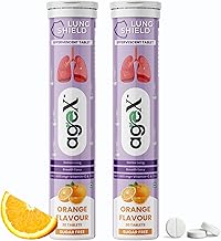 Lung Detox Effervescent Tablets with N-Acetylcysteine 600mg, Vitamin C & Zinc | Supports Lung Cleanse, Clear Breathing & Immune Strength | Orange Flavour | 20 Tablets (Pack of 2)