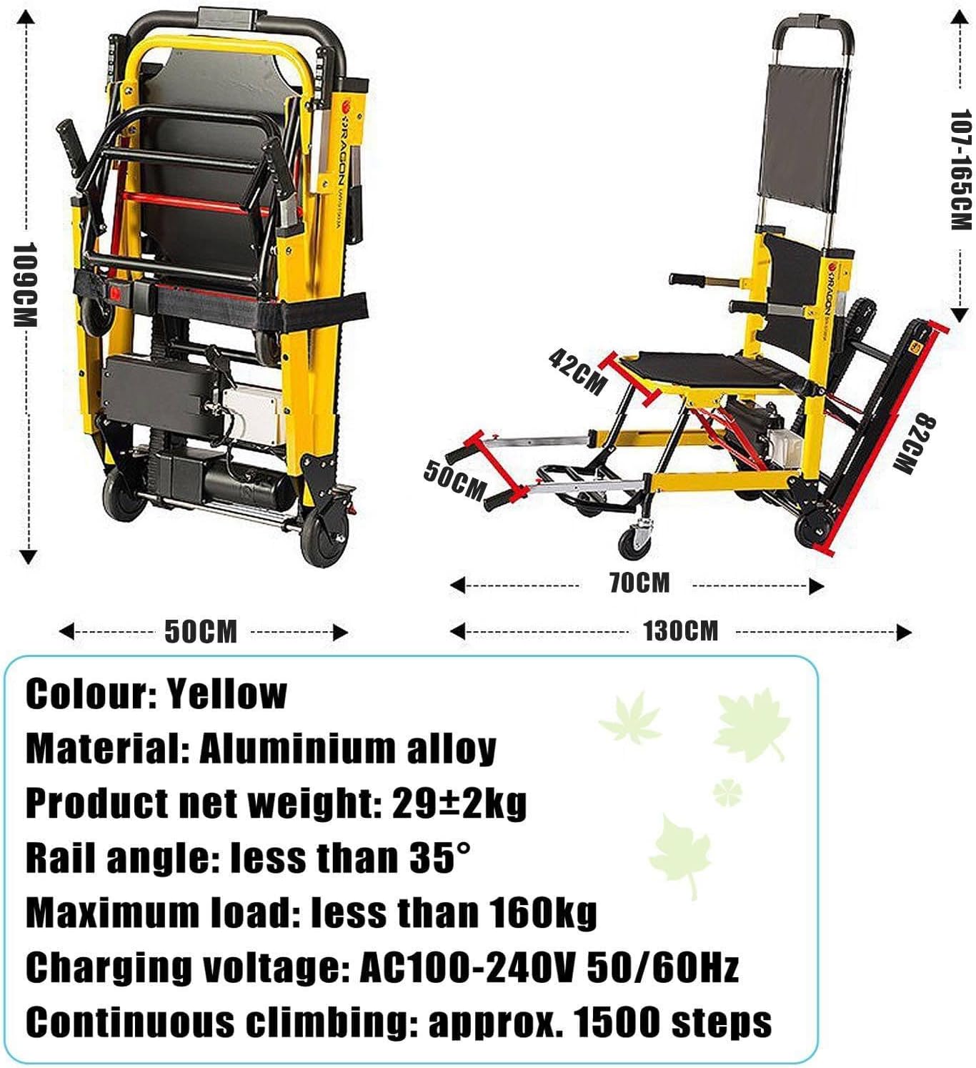 Electric Hand Truck Stair Climber,Transport Folding Stair Chair,Load Capacity (160kg/352lb), Removable Battery (24v/13ah),Folding Dolly with Rubber Tracks,Up and Down Stairs