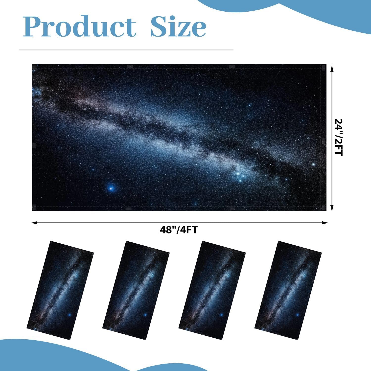 Fluorescent Light Covers for Ceiling Lights Milky Way Galaxy Creative Easy to Install Magnetic Light Filter for Classroom Office Hospitals School Home Decor