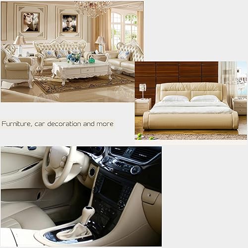 Miniatura 4 de Parche de reparación de cuero autoadhesivo grande de 17 x 158 pulgadas parche de reparación de cuero parches de cuero retapizado para muebles sofá