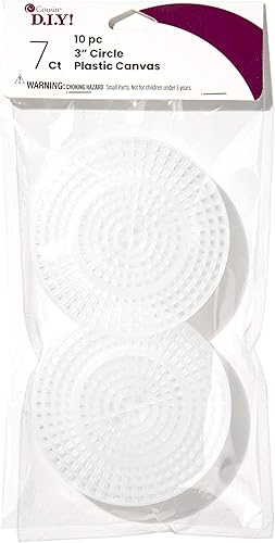 Miniatura 2 de Cousin DIY Formas de lienzo de costura de plástico, 7 unidades, 3 pulgadas, 10paquete, color blanco