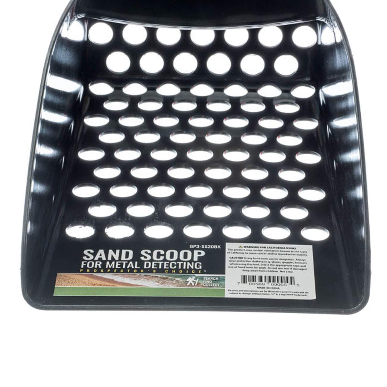 ASR Outdoor 8.5 Inch Heavy Duty Large Plastic Black Sand Scooper for Metal Detecting