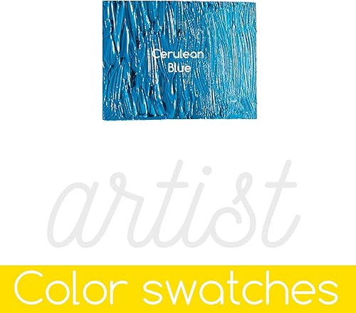 Miniatura 2 de MEEDEN Pintura al óleo, tubos de pintura al óleo azul cerúleo de 1.7 fl oz (1.69 onzas), cuerpo pesado, no tóxicas, pinturas a base de óleo para