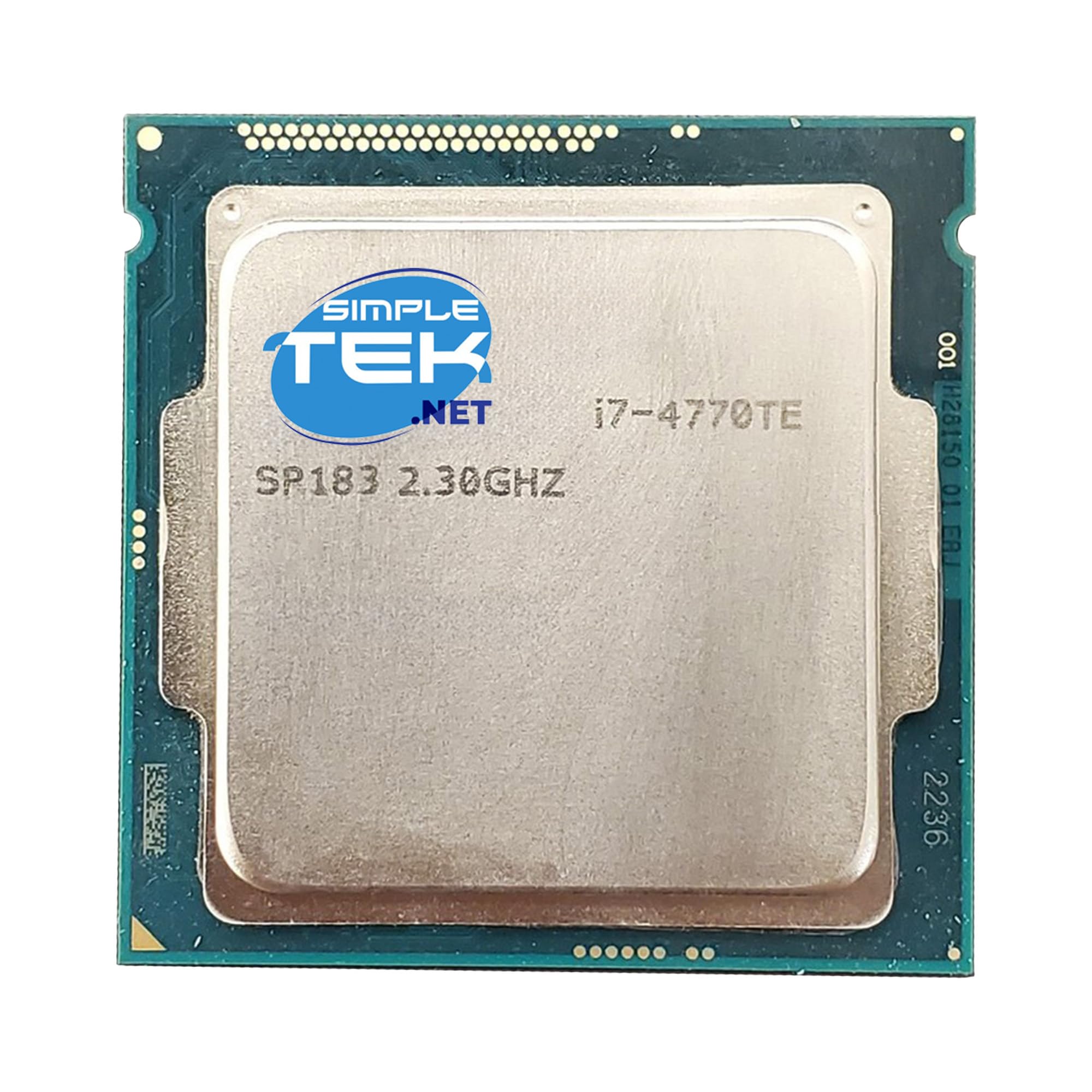 SIMPLETEK - Procesor Intel Core i7-4770TE 4. generacji LGA 1150, 4-rdzeniowy/8-nici, 2,30 → 3,30 GHz, TDP 45 W - w zestawie (odnowiony)