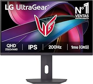 LG 27G610A-B - Monitor Gaming Ultragear, 27", IPS, 2560x1440, 16:9, 200 Hz, 1 ms/HDR10/FreeSync Premium, No Curvo, Altura Ajustable, Morado Grisáceo Mate