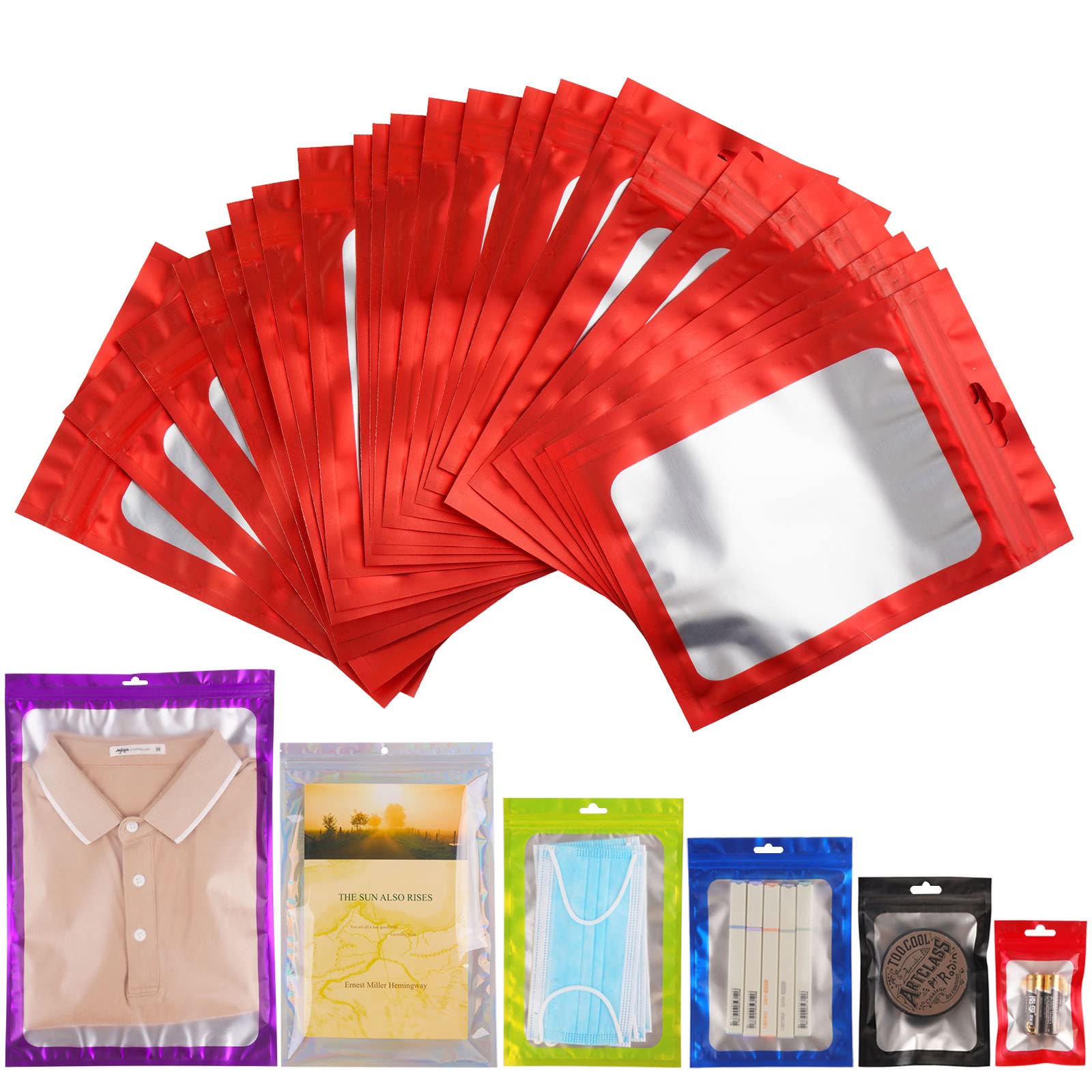 CAKKA Smell Proof Bag, 100PCS 10x15 Inch Resealable Mylar Bags for