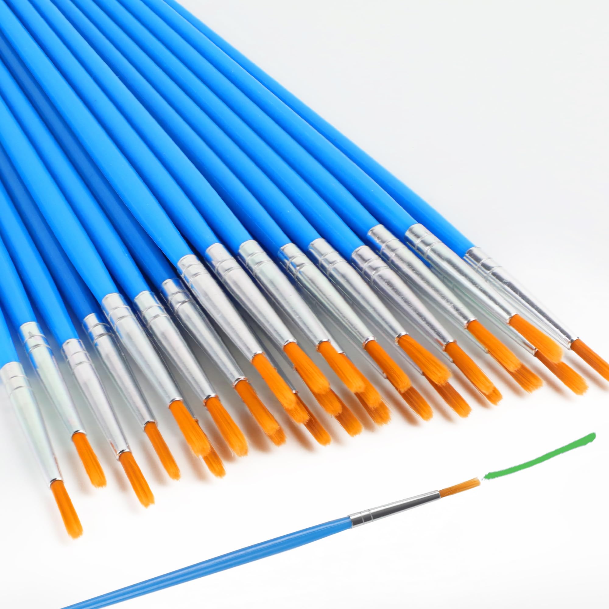 Halobios Small Paint Brushes for Crafts, Paint Brushes Set for Acrylic Painting 30PCS Bulk, Mini Painting Brushes for Kids Adults Oil Watercolor Rock Painting Body Face Nail Art