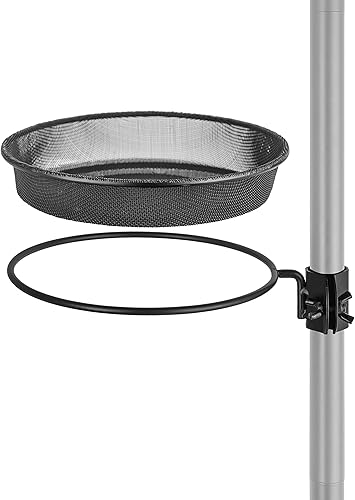 Miniatura 10 de iBorn Estación de comederos para pájaros, bandeja de agua y anillo para estación de soporte de poste de 1 pulgada, accesorio al aire libre para