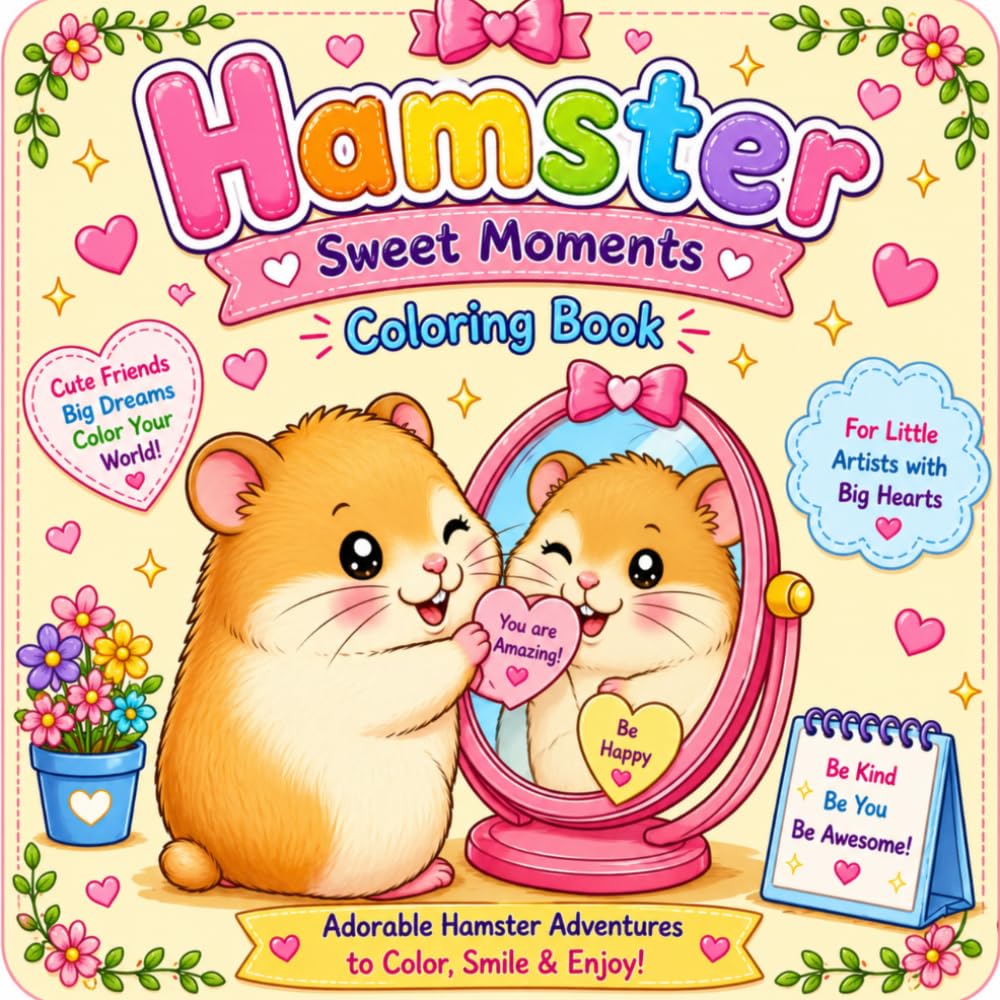 Hamster Sweet Moments, Coloring book: Adorable Hamster Adventures to color, Smile & Enjoy!
