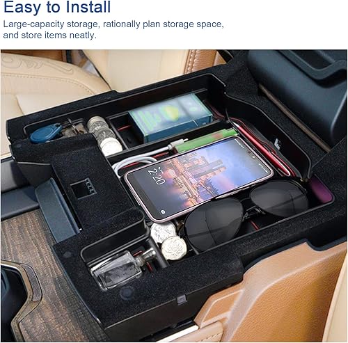 Miniatura 6 de Organizador de consola central Ram 1500 2019-2023 2024, para Dodge Ram 2500 3500 bandeja de consola 2024 2023 Ram 1500 2500 3500 organizador de