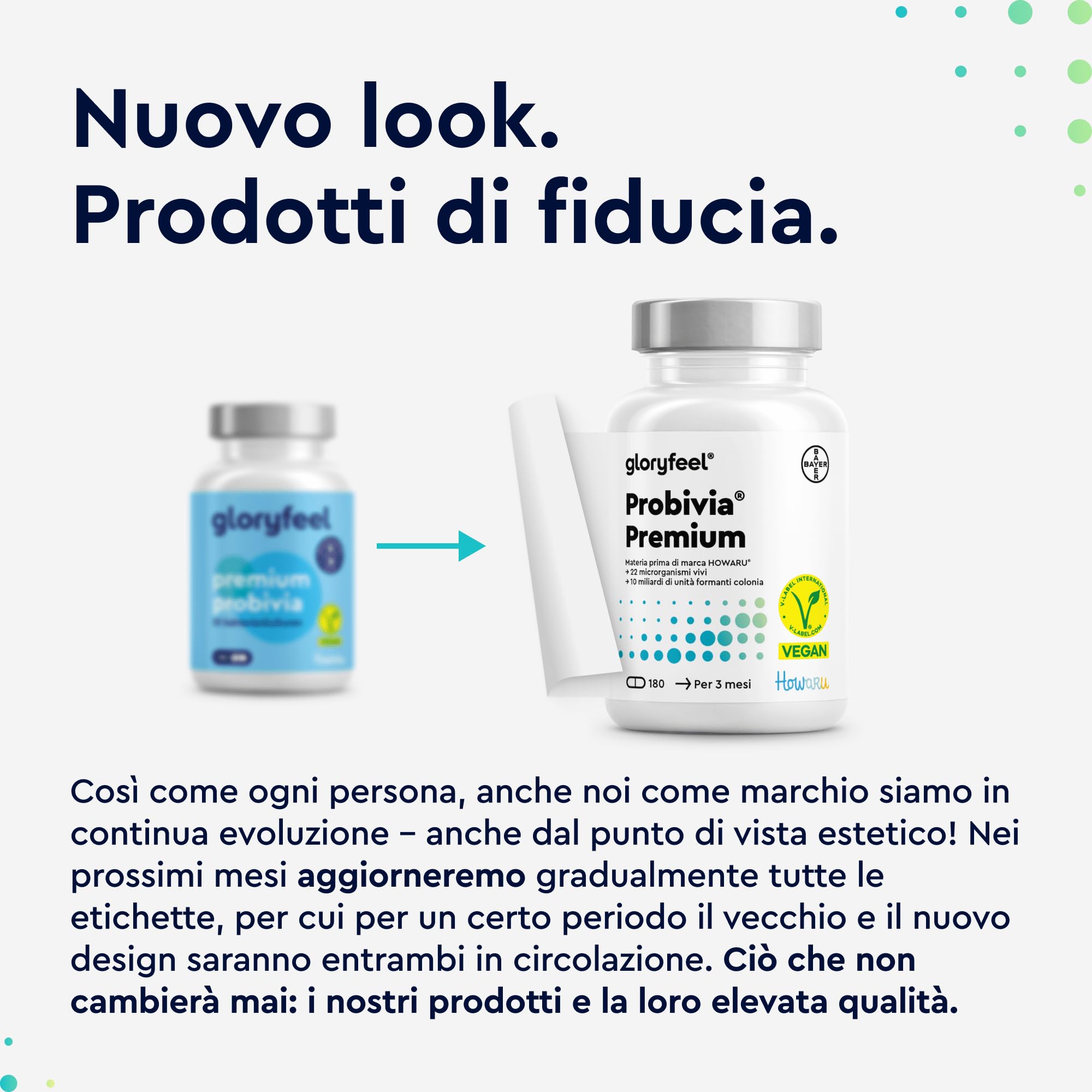 Fermenti Lattici Probiotici Premium HOWARU®, per Intestino, 180 Capsule, 22 Ceppi Batterici, con Inulina, 10 miliardi di CFU Lactobacillus e Bifidobacterium per la Flora Intestinale