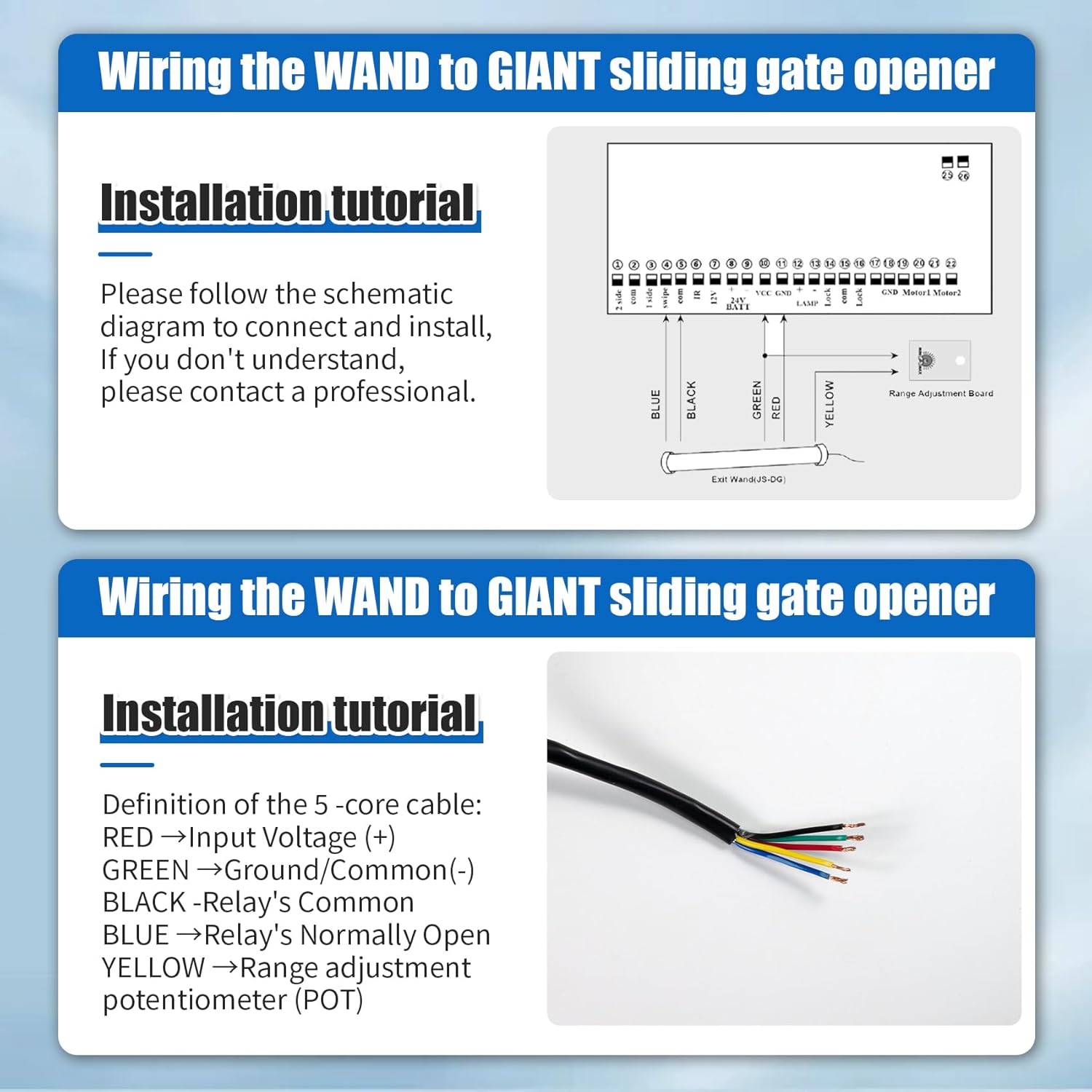 Vehicle Exit Sensor Compatible with Ghost Controls, LiftMaster and Mighty Mule Vehicle Door Opening Systems Driveway Gate Exit Wand Sensor for Swing &Sliding Gate for Truck Motorcycle ATV