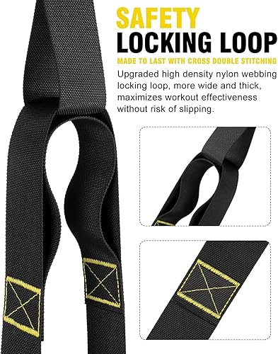 Miniatura 4 de Kit de entrenamiento de resistencia para el hogar, correa de extensión, anclajes de puerta, correas de entrenamiento de fuerza de levantamiento de