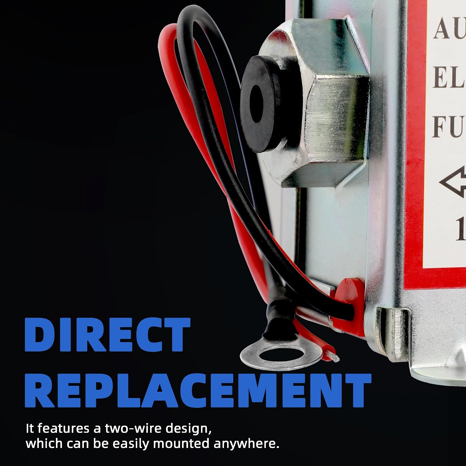 Universal Electric Inline Fuel Pump Low Pressure 4.5-7 psi 12 volt w/Filter Clamps Kit E8012S P60430 6414671