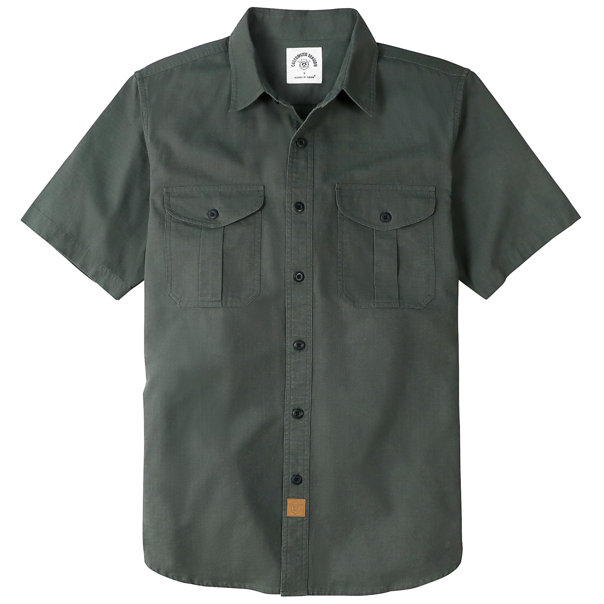 Dubinik Mens Short Sleeve Button Down
