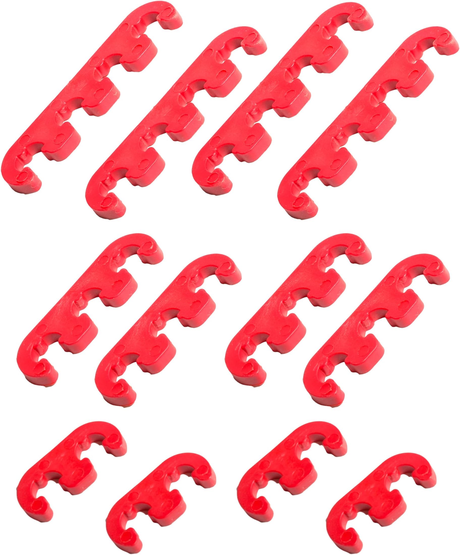 RACOONA Spark Plug Wire Separator,12pcs 7mm 8mm 8.5mm 8.8mm Spark Plug Wire Holder,Car Accessories Spark Plug Wire Loom Car Engine Spark Plug Separators Ignition Wire Separators Holder(Red)