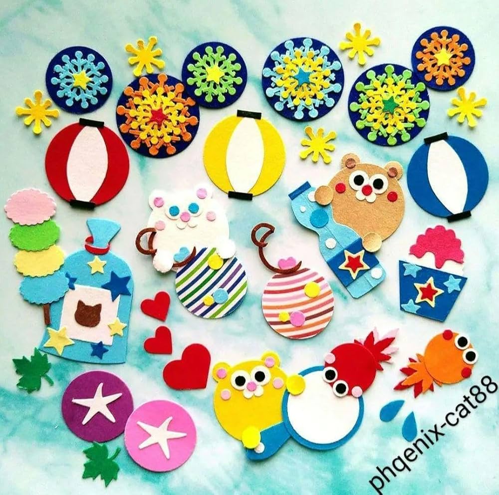 Amazon.co.jp: №81お祭り花火クラフトパンチペーパークラフト