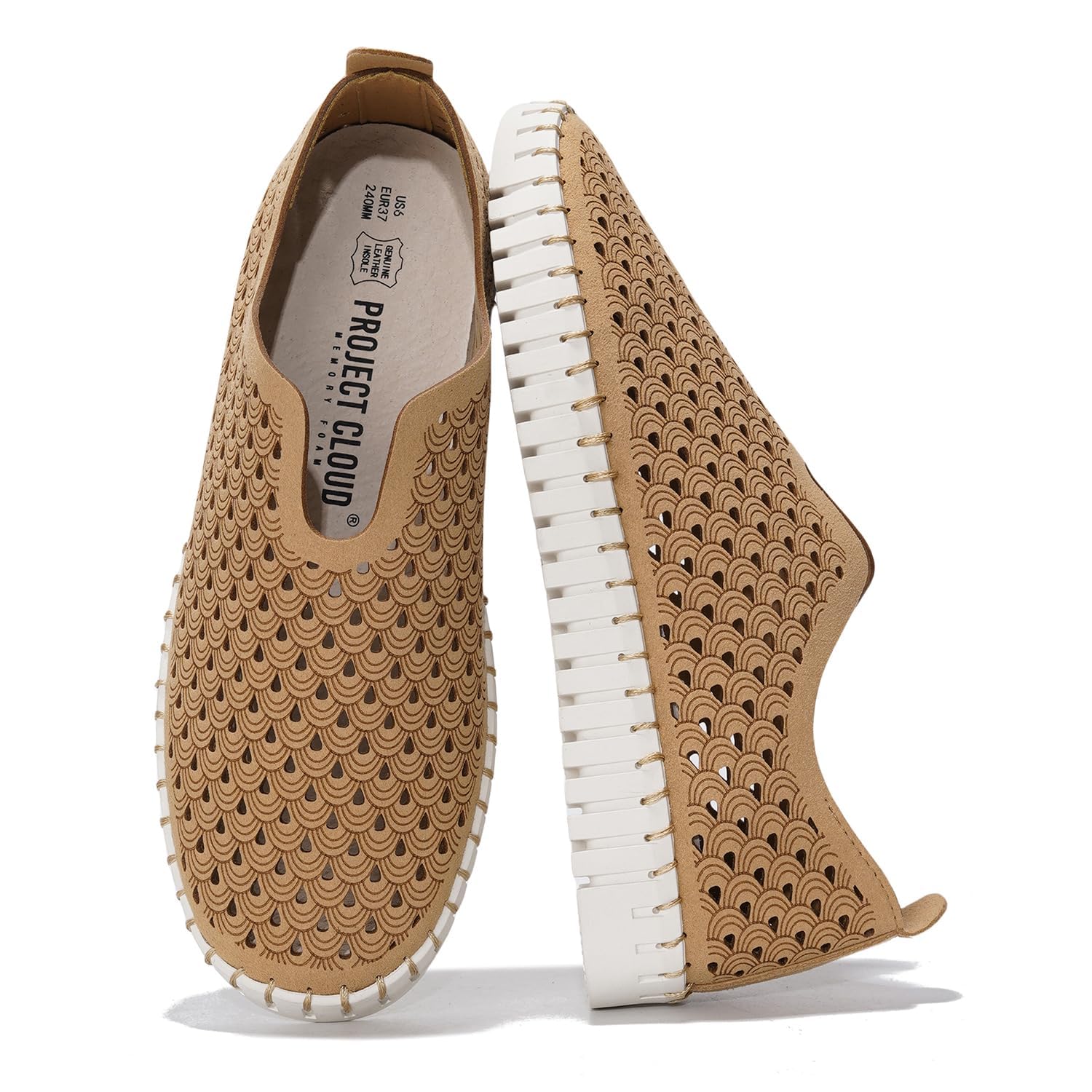 Project Cloud Womens Shoes – Lightweight Summer Loafers for Women with Memory Foam Insole – Stylish & Comfortable Womens Loafers - Perfect Summer Shoes for Women 2025 (Lily)