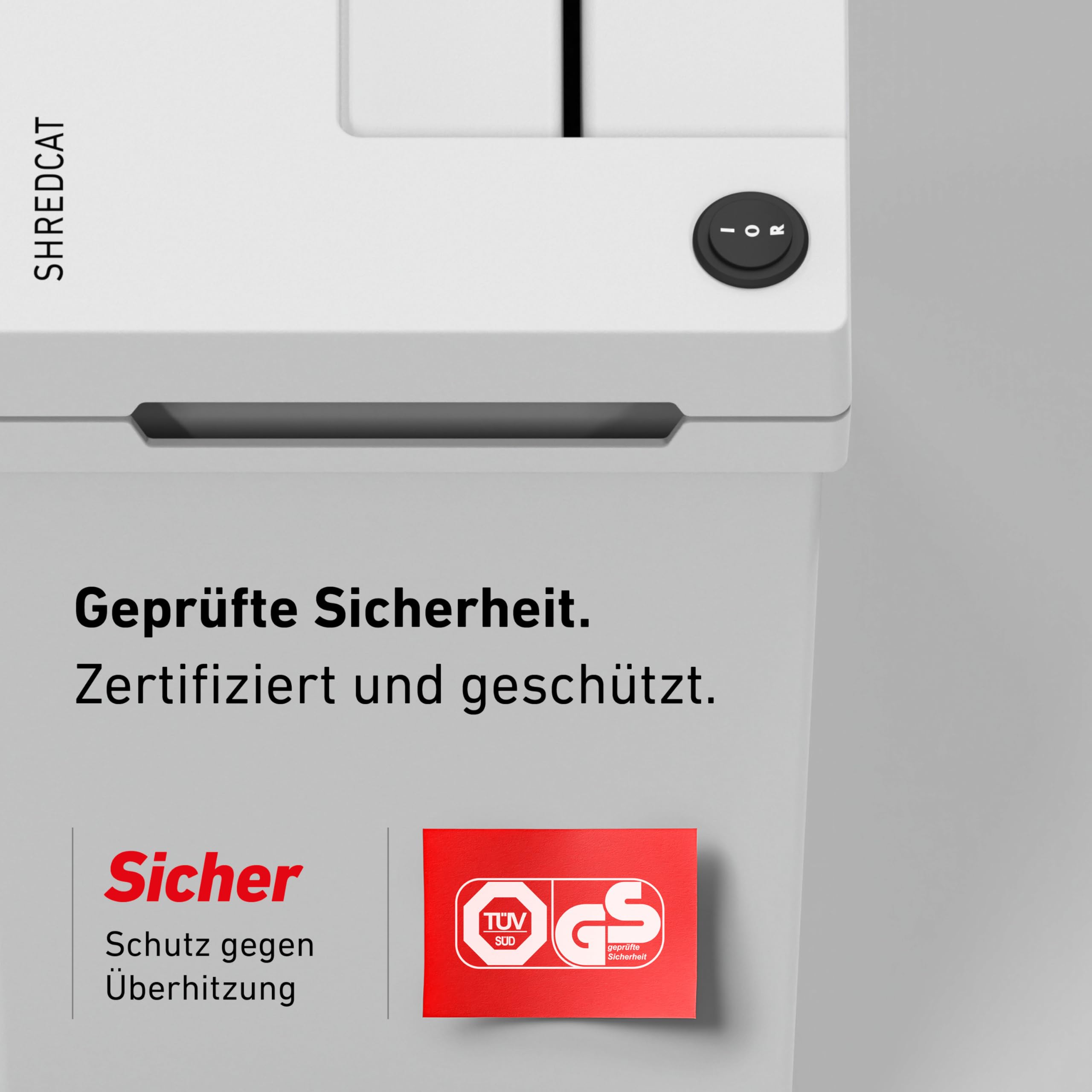 IDEAL Shredcat 8100 CC Aktenvernichter P4, 10–12 Blatt (80-70 g/m²), leise, 20L, Partikelschnitt 5×30 mm, Auto Start/Stopp, DSGVO-konform, Home Office & Büro Schredder