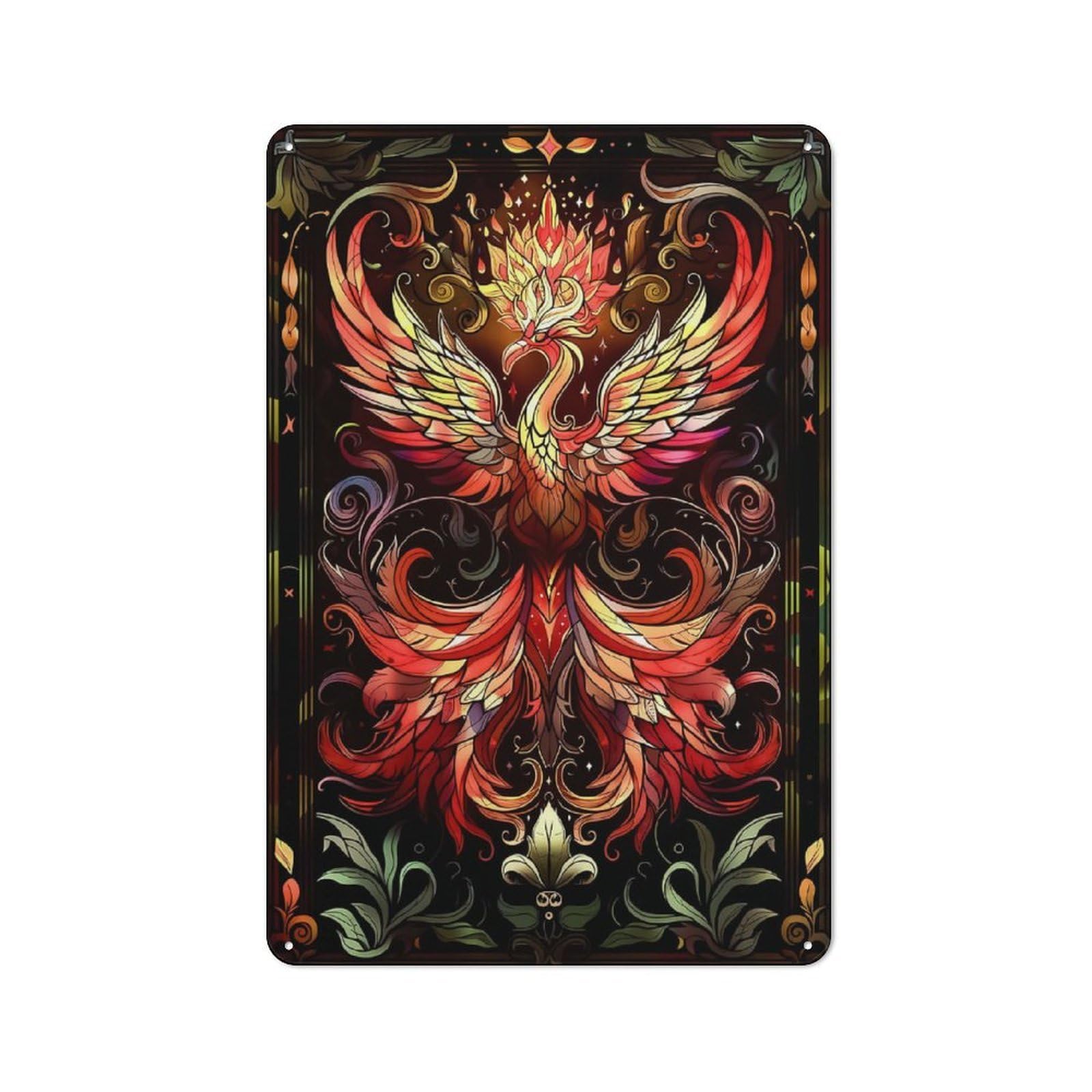 Vintage Tin Sign 30x20cm Featuring Phoenix, Industrial Wall Art for Garage, Workshop, Shed Or Utility Room