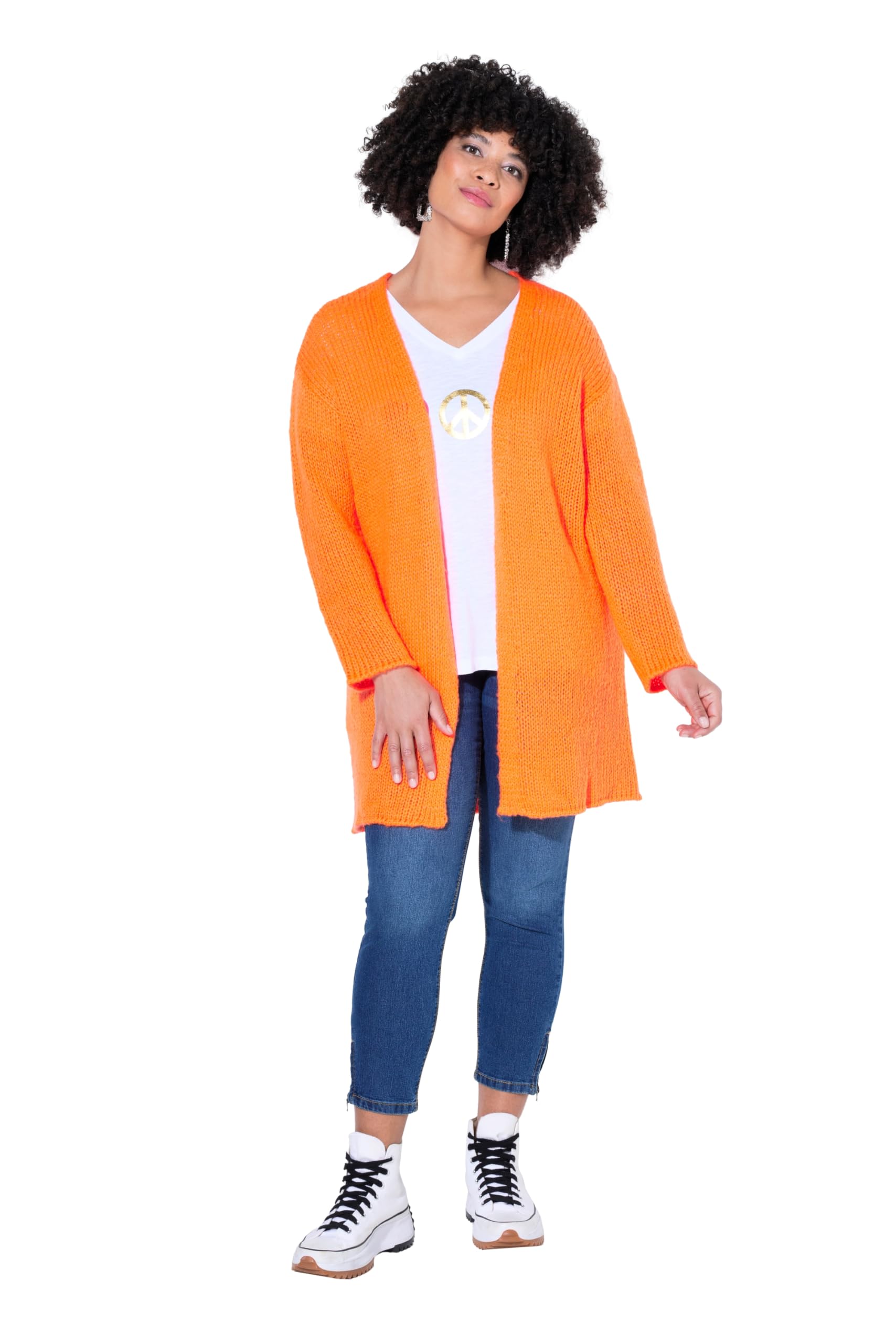 Angel of Style Damen große Größen Übergrößen Plus Size Strickjacke, Loose Fit, Grobstrick, offene Jacke 849754