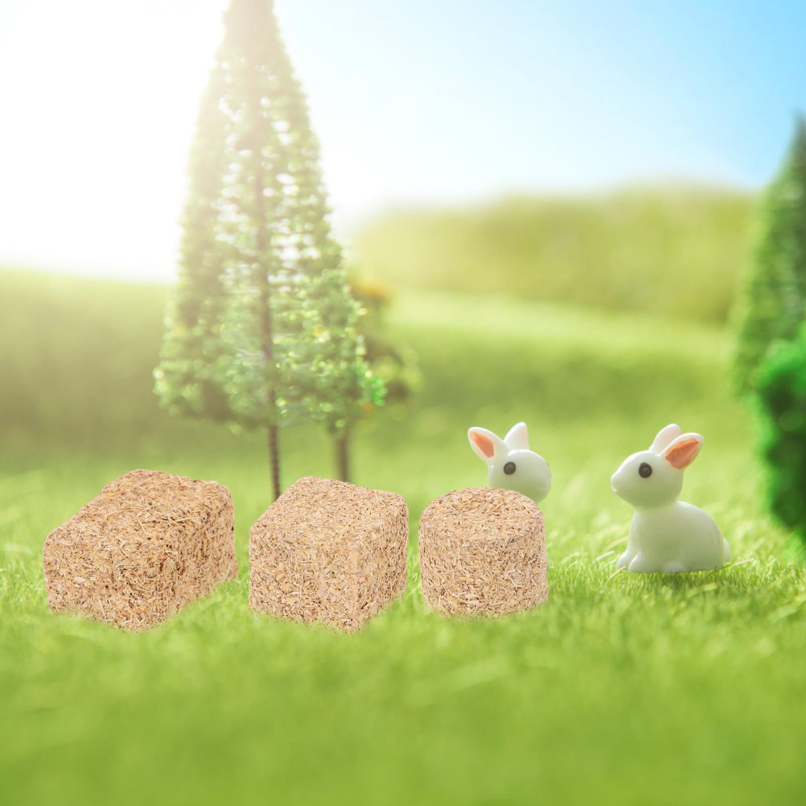 Veemoon 12Pcs Mini Hay Bale Models Dollhouse Straw Bales for Miniature Farm Scene Decor Fake Haystack Ornaments for Autumn Harvest and Diy Garden Layout - Image 3