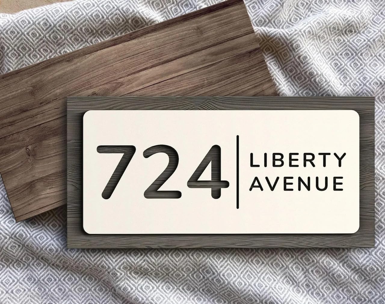 LIPAYMAN Personalised Name Plate for Home 15x30 cm – Acrylic Rectangular Name Board for Door & Flat 2