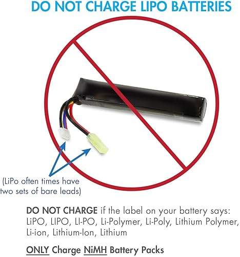 Miniatura 21 de Tenergy paquete de batería mariposa NiMH recargable de 9.6 V, 1600 mAh con mini conector tamiya para pistolas de aire comprimido