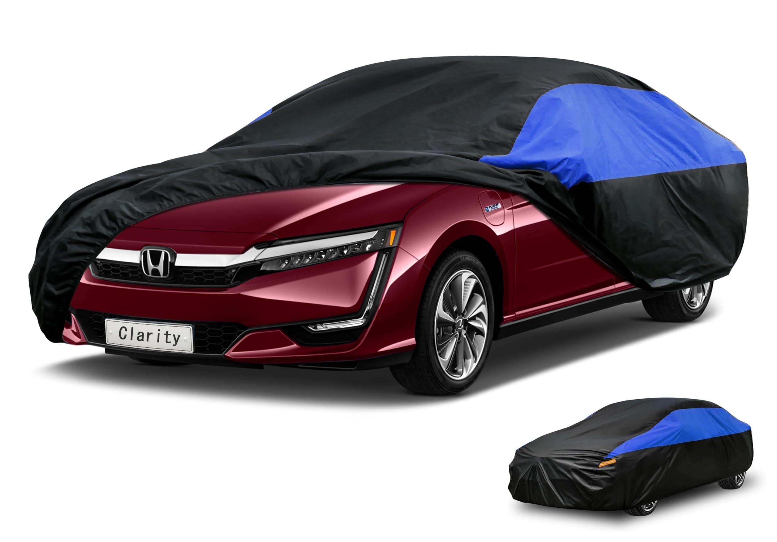 GUNHYI Car Cover Custom Fit Clarity Waterproof All Weather, Lightweight Full Exterior Cover for Automobiles Outdoor Sun UV Rain Dust Snow Wind Protection.