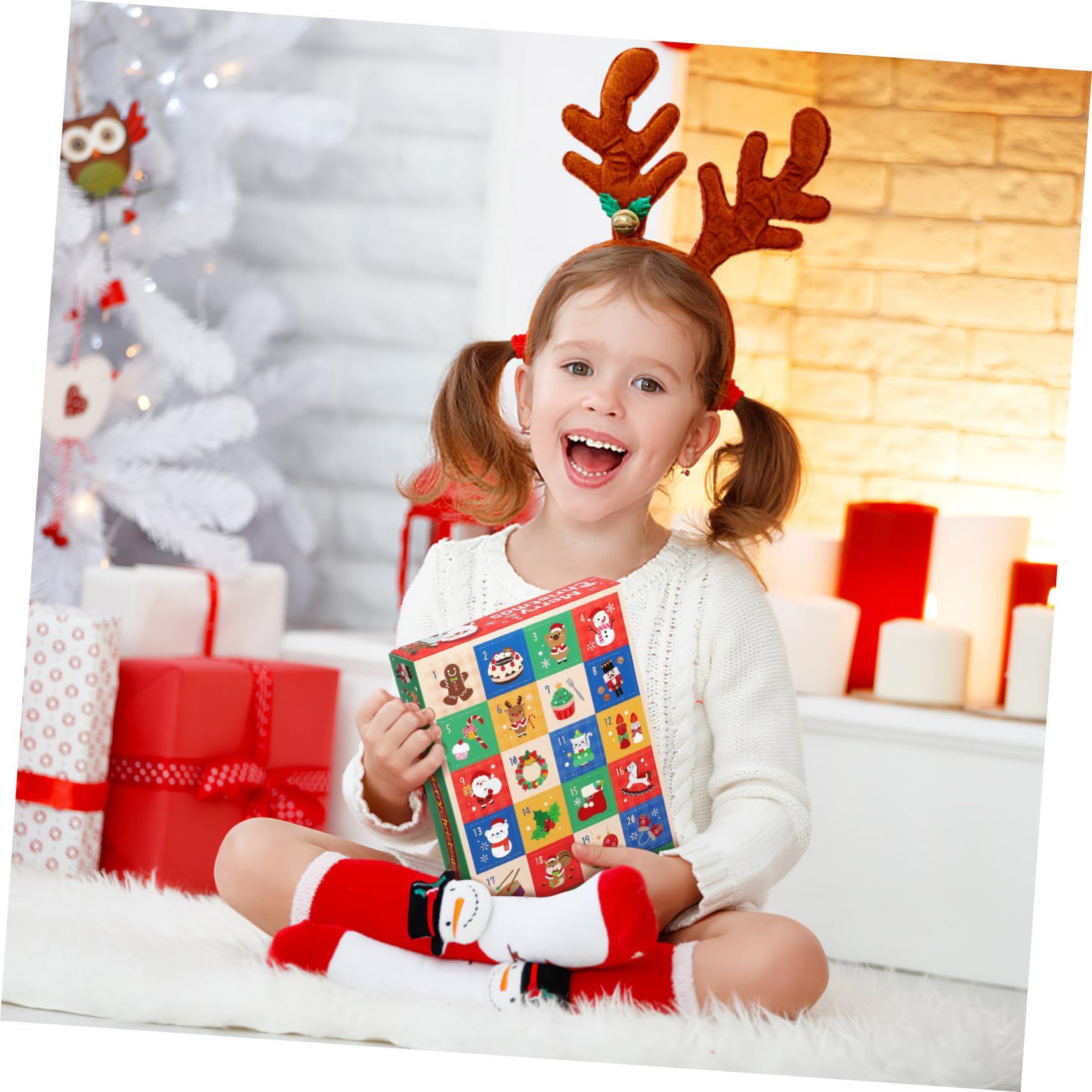 Ipetboom 10pezzi Scatole di Carta per Calendario Avvento Regalo per Conto alla Rovescia di Natale Scatole per Bomboniere e Dolcetti per Creare Attesa Quotidiana un Tocco Personale